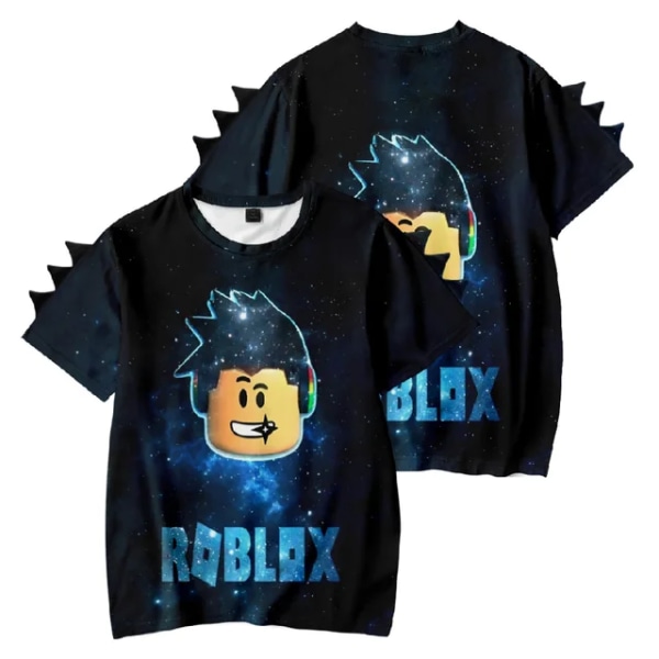 2024 Nytt 3D-sommarspel ROBLOX Printed barnkläder Dinosaurie Kortärmad T-shirt Fashionabla och mångsidiga 1 120CM