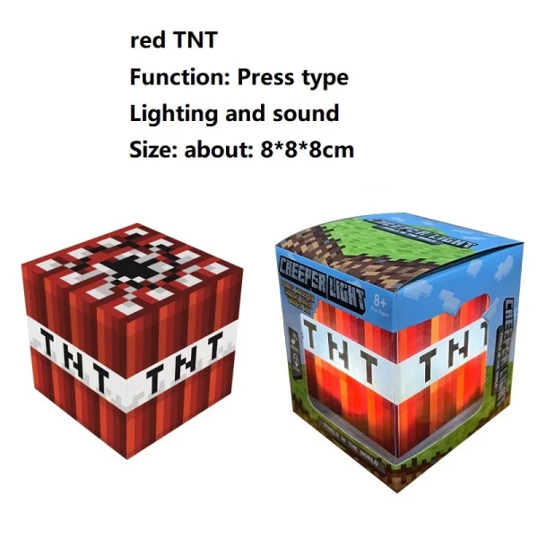 NYTT minecraft Steve Light Up creeper LED Night desktop Light Luminous Toys creeper modell Toy Torch Handhållen&Väggfäste barngåva new
