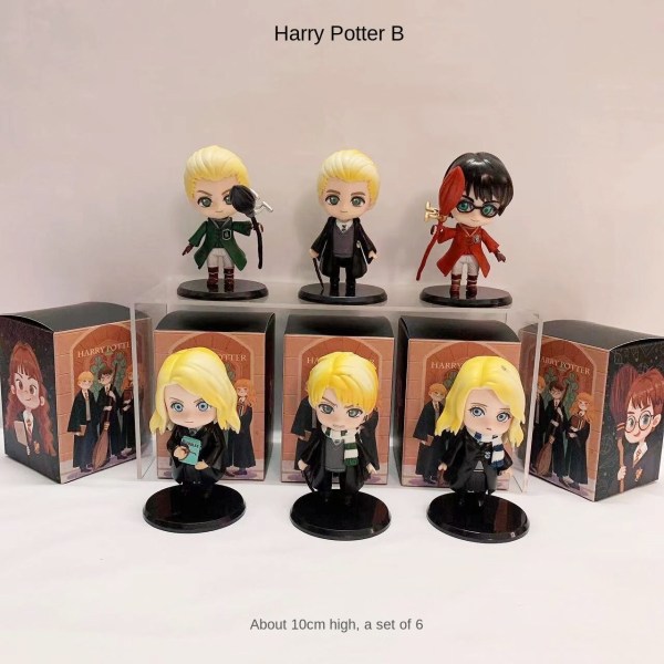 En uppsättning av Harry Potter B-stil anime modell trendig blind box