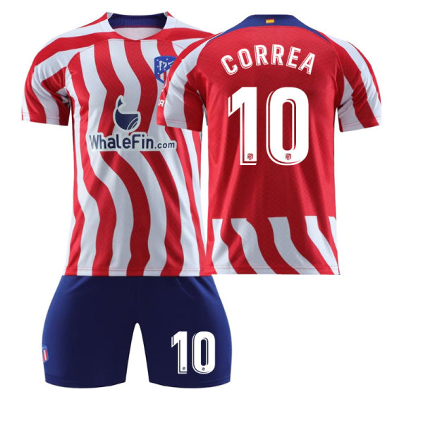2022 Atletico Madrid tröja hemmaplan NO. 10 Correa tröja 28(150-155cm)