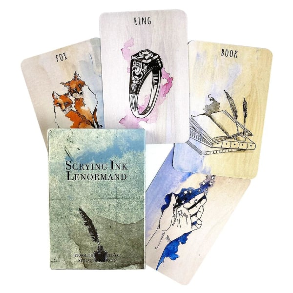 Scrying ink lenormand kortlek orakelkort familjefestspel spådomsspel tarotlek Mts01