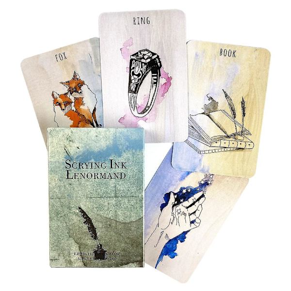 Scrying ink lenormand kortlek orakelkort familjefestspel spådomsspel tarotlek Mts04