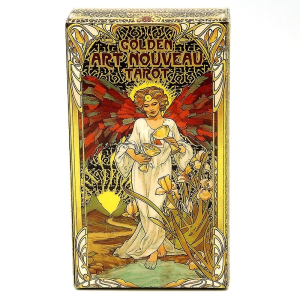 Gyllene art nouveau tarot brädspel leksaker orakel spådom profet profetia kort poker gåva förutsägelse orakel Tarot cards deck none