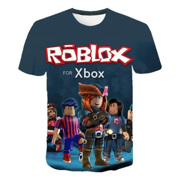 ROBLOX Kortärmad T-shirt för barn Bomull Sommar Barnkläder Tecknad Casual T-shirt Pojkar och flickor Sweatshirt STJ-TDX-647-1 140CM