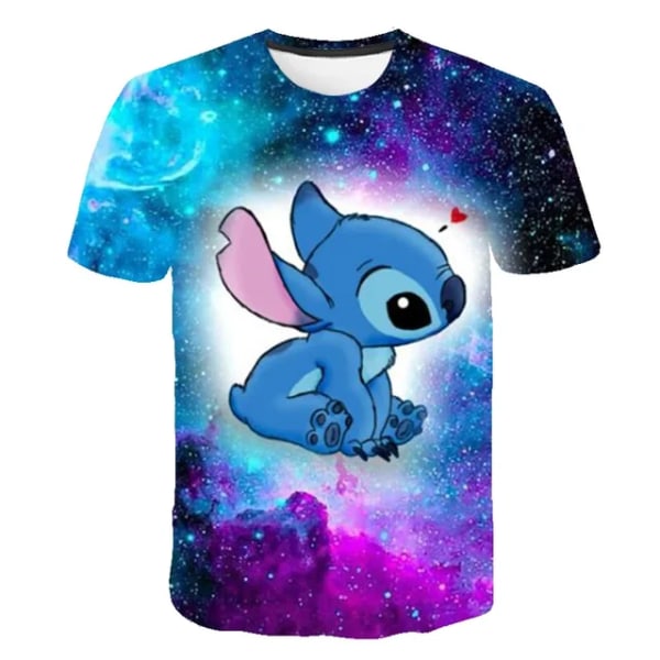 Ny Kawaii Lilo Stitch Rolig tecknad T-shirt Barn Flickor Stitch Söt Manga T-shirt Y2k Grafisk Pojkar T-shirt Streetwear Top Tees 13 140