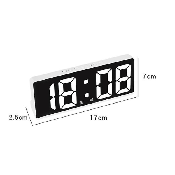 Digital klocka Stor display för sovrummet, ledtidsdisplay Elektriska väckarklockor med snooze, USB laddare null none