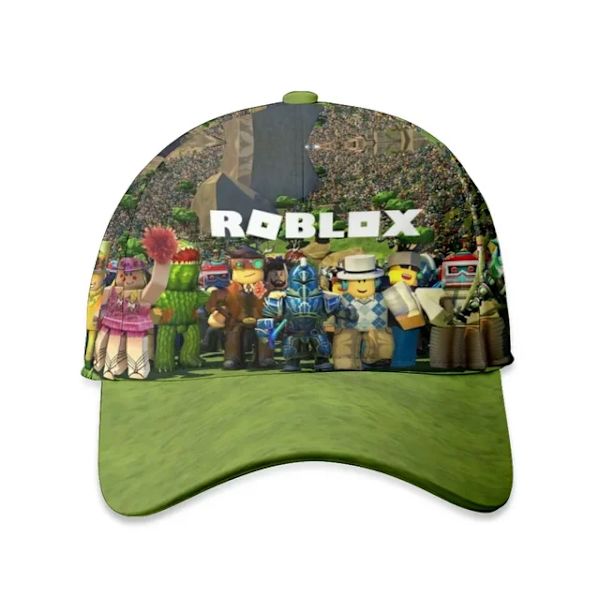 3D Nytt spel ROBLOX Hatt Baseball Cap Printed Peaked Cap Solhatt Helt printed Vuxna Pojkar Flickor Anime Kawaii Cartoon V