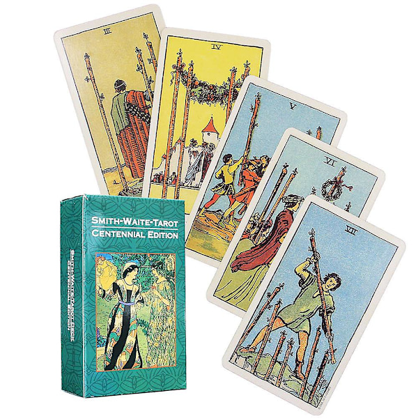 Nya Tarotkortlek Engelska klassiska tarottarotkort för spådomar Personligt bruk Tarotdäck Light Grey none