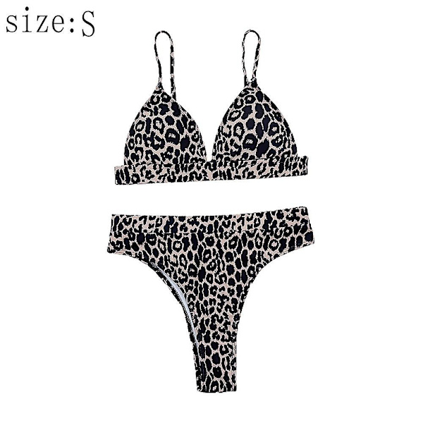 Summer Beach Baddräkt Baddräkt Dam Baddräkt Leopard Bikini Split Baddräkt