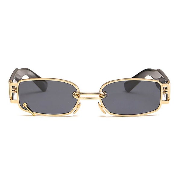 2023 fyrkantiga solglasögon Kvinna Lyxmärke Resor Små rektangulära solglasögon Kvinnligt mode Retro Lunette De Soleil Femme Gold Trans other