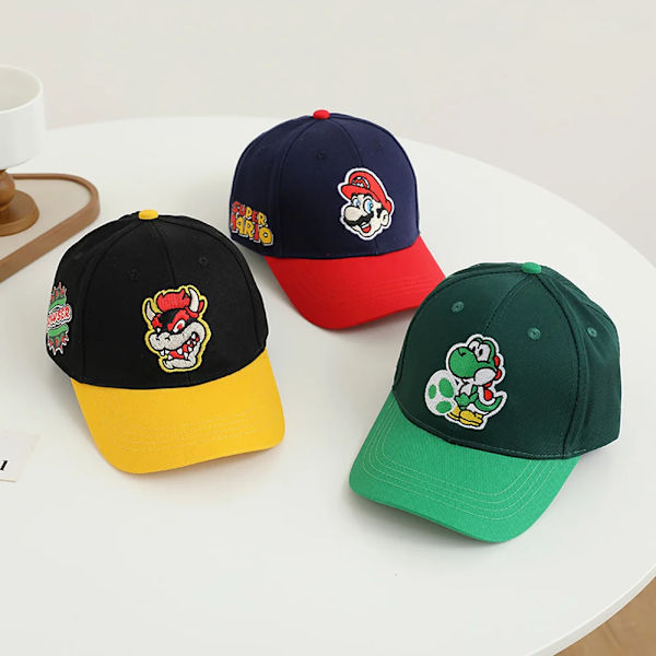Doitbest 2024 Barn Baseball Cap Sommar Hip Hop Mario Tecknad Höst Barn Sol Hattar Pojkar Flickor Kepsar Snapback Gorras Peaked Hat style 1 2 to 7 years old