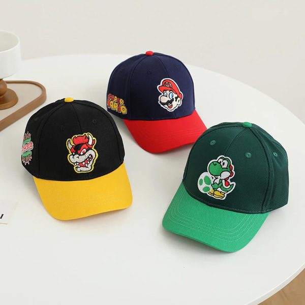 Doitbest 2024 Barn Baseball Cap Sommar Hip Hop Mario Tecknad Höst Barn Sol Hattar Pojkar Flickor Kepsar Snapback Gorras Peaked Hat style 7 2 to 7 years old