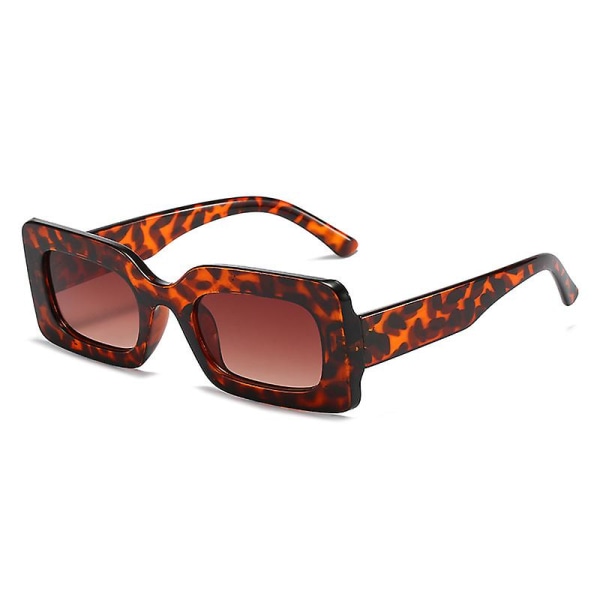 Damsolglasögon 2023 Mode Vintage Rektangelbåge Lila Rosa Fyrkantig Glasögon Flickor Solglasögon Dam Glasögon Uv400 leopard gradient tea only 1pcs sunglasses