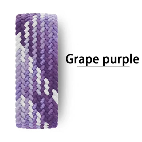 Lämplig för äpplen Flätad Solo Loop Rem För Apple Watch Band Nylon 49mm 45 44 41 40 38mm 42mm Correa Armband iwatch Series 9 8 7 5 SE 6 Gradient purple M