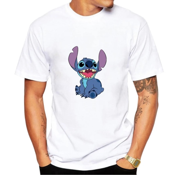 Lilo Stitch 100 % bomull T-shirt Herr Dam Sommar O-hals Kortärmad T-shirt Pojkar Flickor Casual T-shirts Streetwear Toppar 011 Kids 120cm