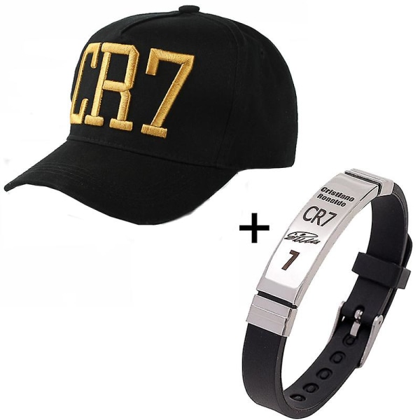 Cr7 Hat Baseball Cap Adjustable Cristiano Ronaldo Logo Bracelet
