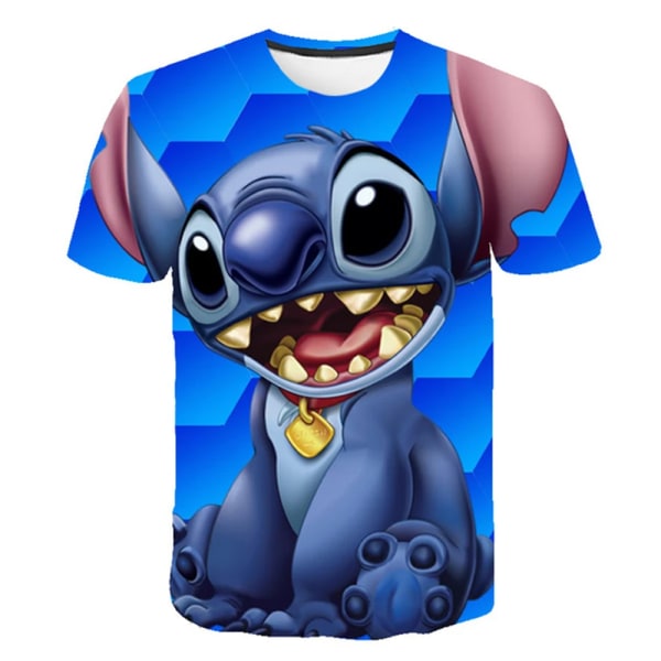 Ny Kawaii Lilo Stitch Rolig tecknad T-shirt Barn Flickor Stitch Söt Manga T-shirt Y2k Grafisk Pojkar T-shirt Streetwear Top Tees 10 130