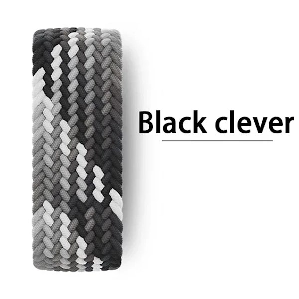 Lämplig för äpplen Flätad Solo Loop Rem För Apple Watch Band Nylon 49mm 45 44 41 40 38mm 42mm Correa Armband iwatch Series 9 8 7 5 SE 6 Gradient black M