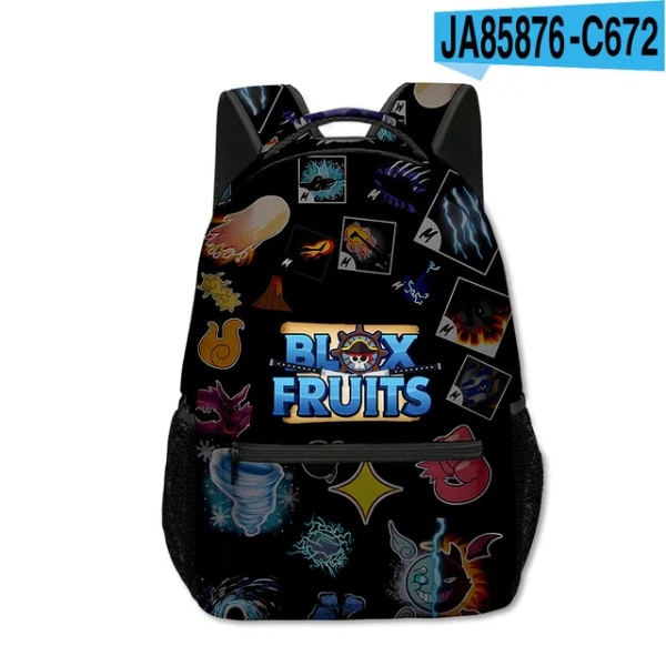 3D Ny produkt ROBLOX Game Blox Fruits Student Mode Trend Ryggsäck Tecknad Stor kapacitet Axlar Utomhusväska Skolväska Backpack-4