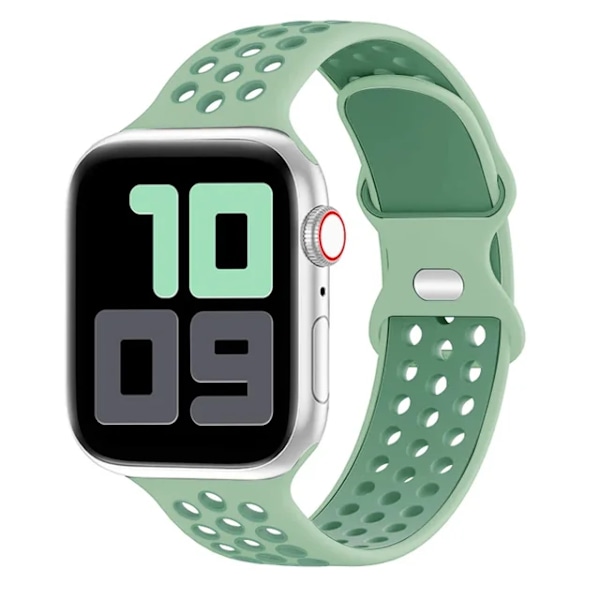 Lämplig för äpplen Rem För Apple Watch Band 49mm 44mm 45mm 42mm 41mm 38mm 40mm correa Silikon sportarmband iwatch 8 SE 7 6 5 Ultra 49 Grey Green 38 40 41mm