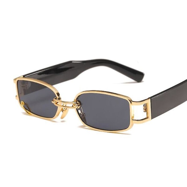 2023 fyrkantiga solglasögon Kvinna Lyxmärke Resor Små rektangulära solglasögon Kvinnligt mode Retro Lunette De Soleil Femme Gold Trans other