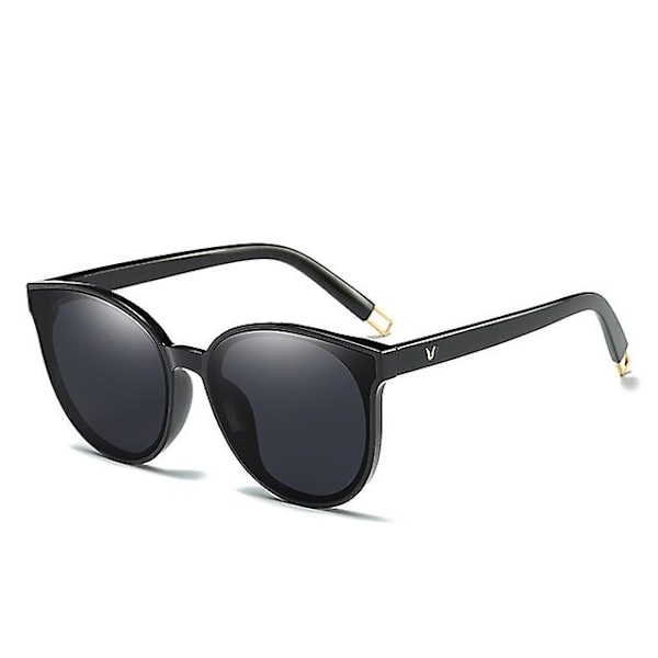 2023 Mode Färg Lyx Flat Top Cat Eye Elegant Solglasögon Kvinna Oculos De Sol Män Twin Beam Oversized Solglasögon Uv400 black black As Picture