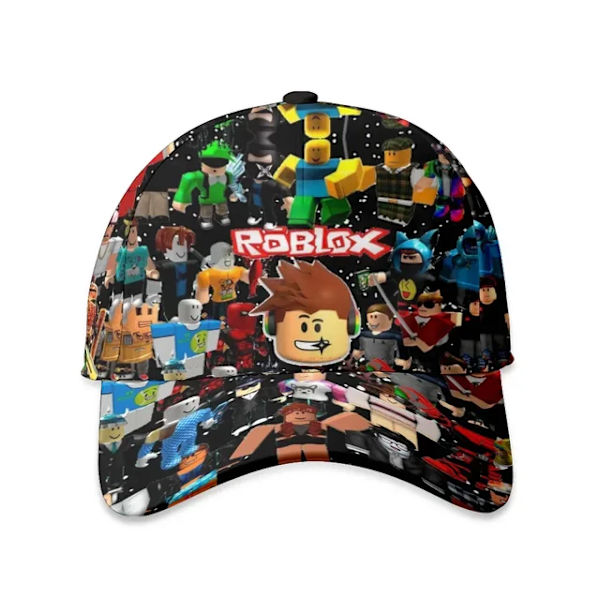 3D Nytt spel ROBLOX Hatt Baseball Cap Printed Peaked Cap Solhatt Helt printed Vuxna Pojkar Flickor Anime Kawaii Cartoon F