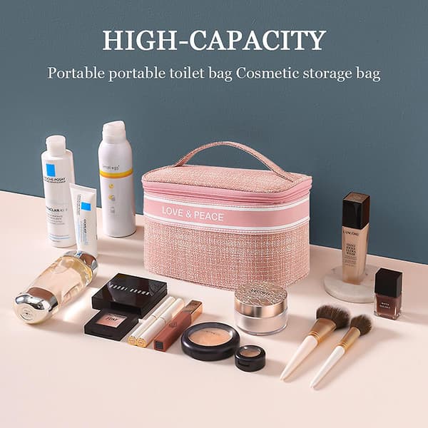 Sminkväska, Travel Make Up Organizer Kosmetiska väskor Rosa Pink none