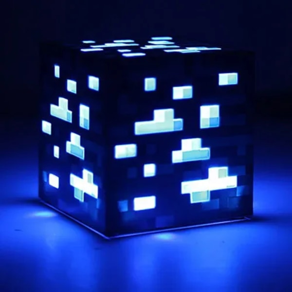 NYTT minecraft Steve Light Up creeper LED Night desktop Light Luminous Toys creeper modell Toy Torch Handhållen&Väggfäste barngåva blue