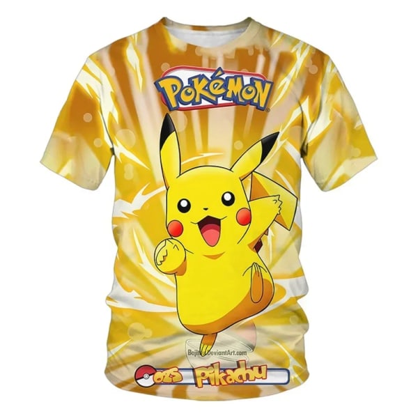 One Piece Bulbasaur Sonic Charmander Charizard Jigglypuff Gengar Anime Tecknad Barn Sommarkläder Topp Kortärmad T-shirt 1 160