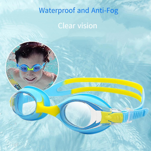 2-pack Wekity simglasögon för barn, flickor, pojkar, ålder 3-14 år, anti-dimma 100 % UV-skydd med resväska (grön & gul) xq-sg325