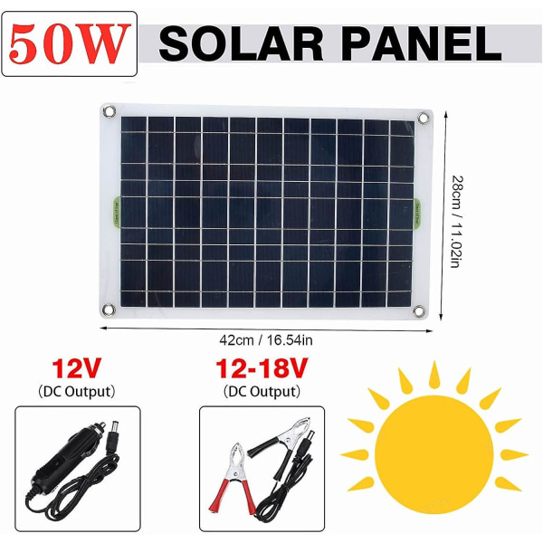 Solar Vattenpump Kit 50w Panel 800l/h 12v Lågt ljud DC Miljövänlig solpanel för soldriven fontän null none