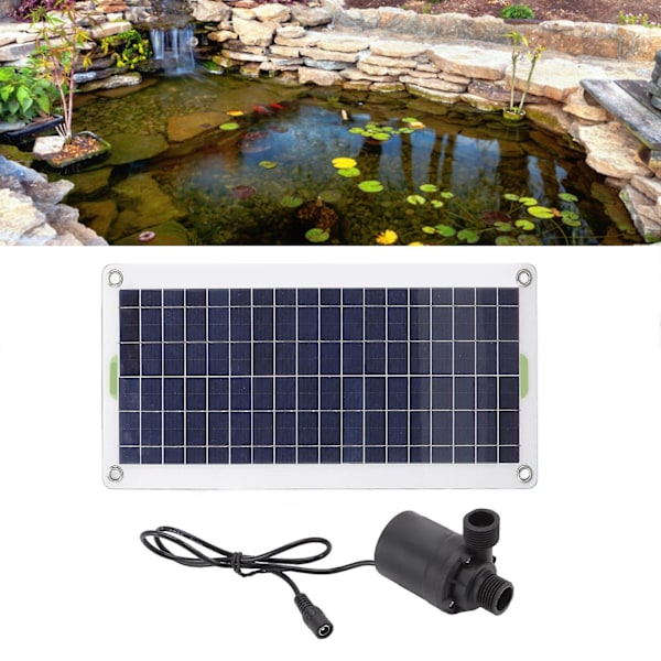 Solar vattenpump kit 30w polysilikon solpanel fontän pump kit för soldriven fontän damm Hydroponics trädgårdar null none