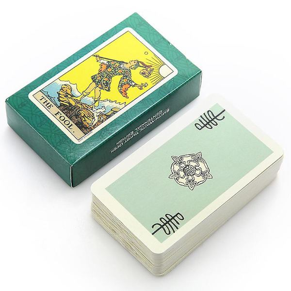 Nya Tarotkortlek Engelska klassiska tarottarotkort för spådomar Personligt bruk Tarotdäck Light Grey none