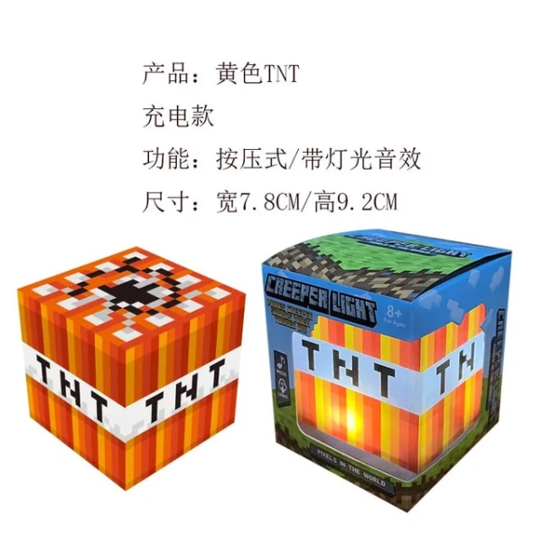 NYTT minecraft Steve Light Up creeper LED Night desktop Light Luminous Toys creeper modell Toy Torch Handhållen&Väggfäste barngåva 1