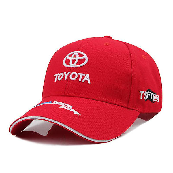 Broderad billogotyp cap F1 Racing-hatt med böjd brätte red adjustable