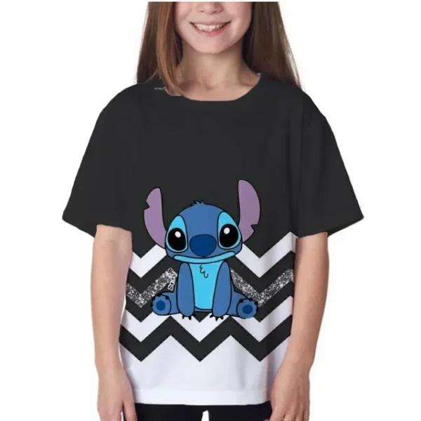 Lilo & Stitch T-shirt för barn Anime Sommarmode Tecknad barnpojke Flickor One Piece T-shirts Sonic Marios Kortärmad 3 100