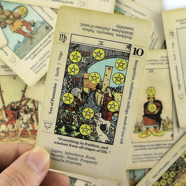 Tarotkort med betydelse för dem Nybörjare Tarot Nyckelord Antiqued Tarot Deck Learning Tarot 78 Cards Deck Tarot Med Pdf Guide