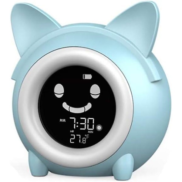 Barnväckarklocka LCD Digital Wake Up Clock Sleep Trainer med 5 färger nattljus och timer för barn sömntrainer, Kids Wake Up Ligh null none