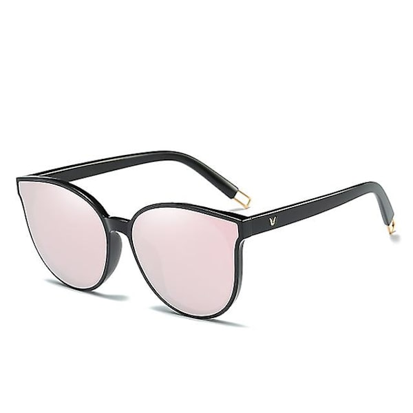2023 Mode Färg Lyx Flat Top Cat Eye Elegant Solglasögon Kvinna Oculos De Sol Män Twin Beam Oversized Solglasögon Uv400 black pink As Picture