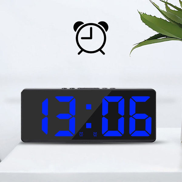 Digital väckarklocka med stor LED-display null none
