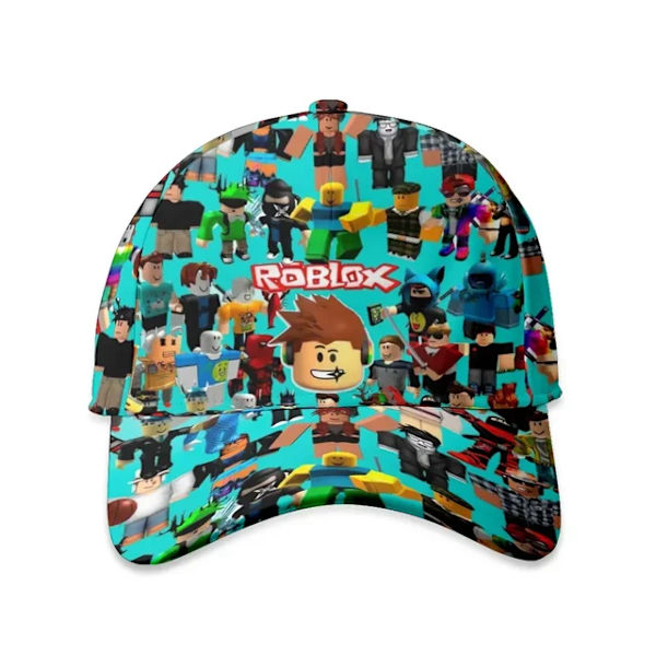 3D Nytt spel ROBLOX Hatt Baseball Cap Printed Peaked Cap Solhatt Helt printed Vuxna Pojkar Flickor Anime Kawaii Cartoon B