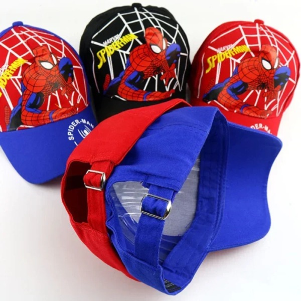 Disney Anime Spiderman Cap för pojkar Flickor Vår Höst Baby Justerbara hattar Barn Tecknad Solkepsar Barn Utomhushatt BLUE A 19.7-21.3inch(Adjust