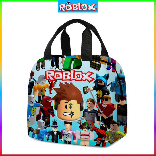 Roblox Lunchväska Skolstudenter Lunchboxväska Case Primär- och mellanstadieelever Skolväska Pojkar Flickor Anime Cartoon 8