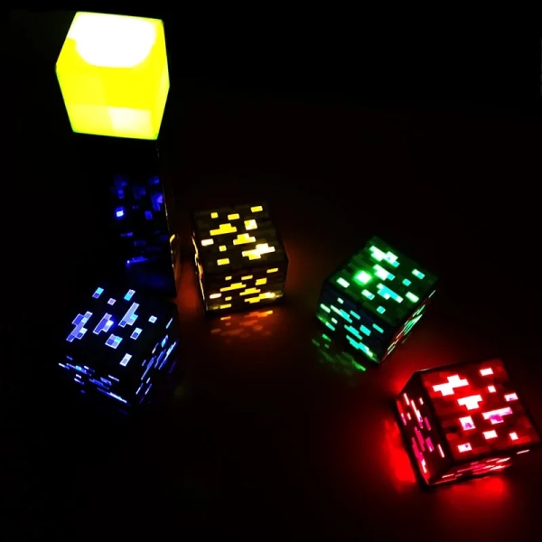 NYTT minecraft Steve Light Up creeper LED Night desktop Light Luminous Toys creeper modell Toy Torch Handhållen&Väggfäste barngåva new