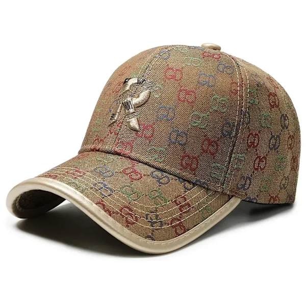 Broderhatt Herr Damer för R Logotyp Baseballkepsar Utomhussport Vandring Golf Solskydd Bomull Justerbar Fyra säsonger Vuxen unisex Red Coffee