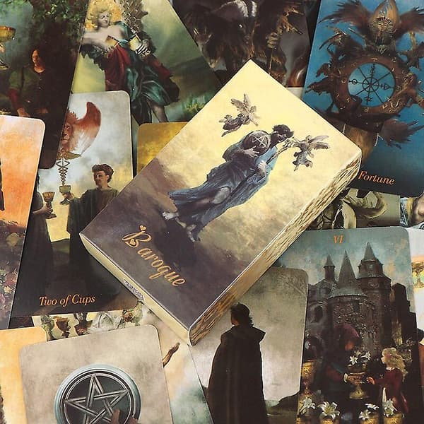 1Set barock tarot engelsk version guide kortspel brädspel spådomskortspel null none