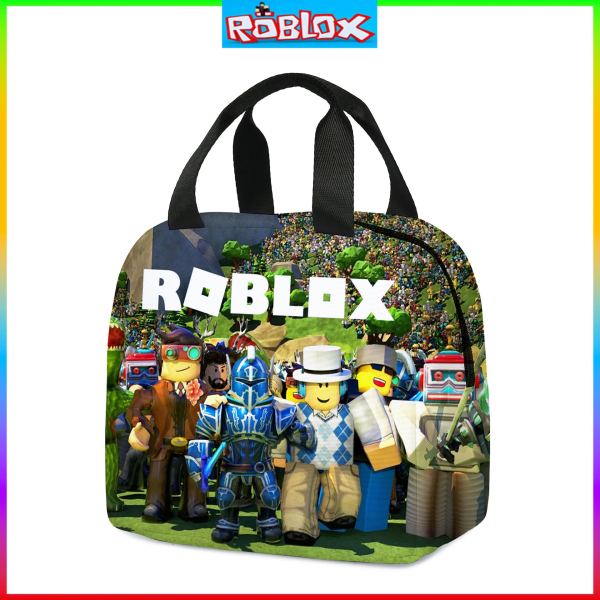 Roblox Lunchväska Skolstudenter Lunchboxväska Case Primär- och mellanstadieelever Skolväska Pojkar Flickor Anime Cartoon Pencil case