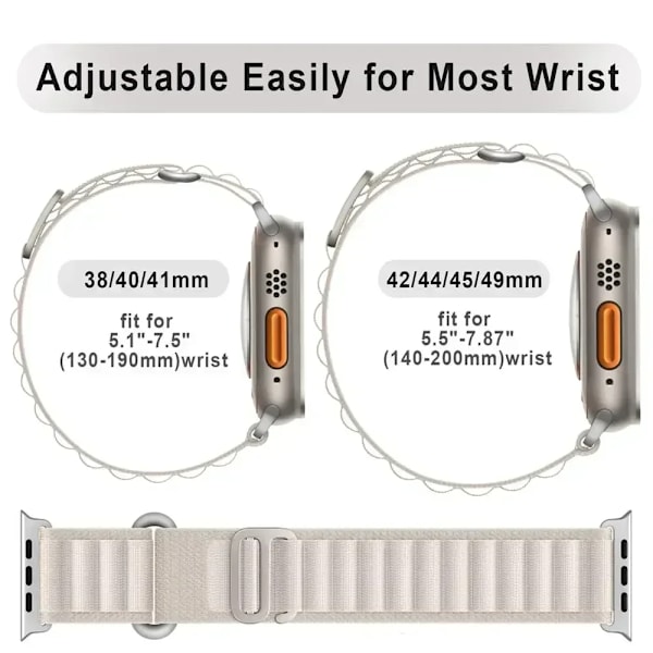 Lämplig för äpplen Alpine loop band för Apple Watch Armband 49mm 44mm 40mm 45mm 41mm 42mm 38mm 40 44 45 mm armband iWatch Ultra series 7 6 5 Ginger 42mm 44mm 45mm 49mm
