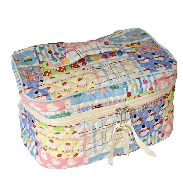 Söt kosmetisk väska Nisch Toalettartiklar med stor kapacitet, gjord av polyester style4
